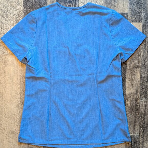 Figs Heather Indigo Blue Set Zamora Joggers & Catarina Scrub Top - Picture 3 of 11